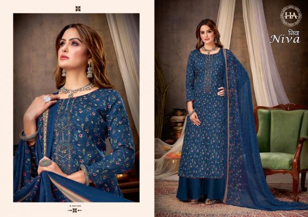 Harshit Niva Jam Cotton Designer Dress Material Collection